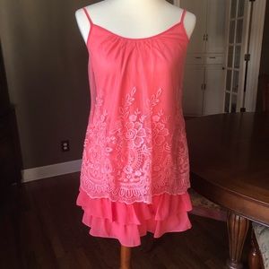 Coral boutique dress! Only worn once